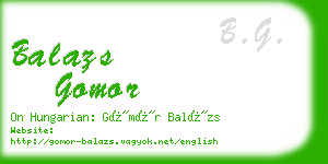 balazs gomor business card